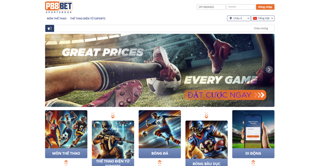 P88bet – Thể thao chất lượng hàng đầu